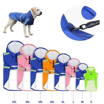 Дъждобран за домашни кучета, Светоотражающая Водоустойчив дрехи за малки и големи кучета, Градинска Дъждобран с качулка яке за кучета, Дъждобран-пончо за домашни любимци