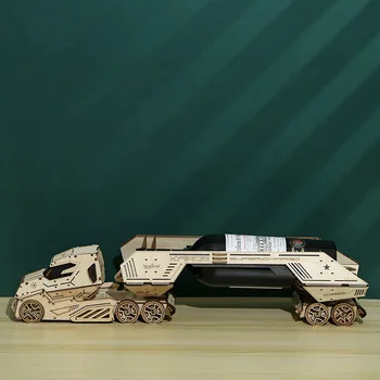 Дървени 3D Пъзел САМ Ръчна Модел С Задвижваща Обратно Завъртане на Сглобяване на Пъзел Украса Домашен Офис Играчка PZ-431