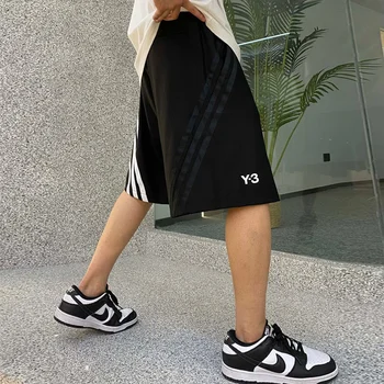 Ежедневни мъжки къси панталони с бродерия на Yohji Yamamoto, летни преки Свободни панталони Година 3, спортни мъжки къси панталони