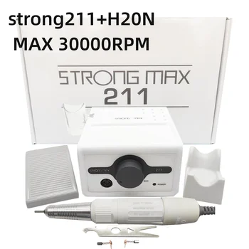 Електрическа машина за опесъчаване Strong 211 за нокти 65W 30K H20N Дръжка STRONG 210 Инструменти за педикюр професионално оборудване за пилочки за нокти
