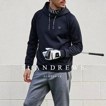 Есен нова Мъжки облекла за голф St, спортни дрехи с дълъг ръкав, Модерен Универсален мъжки пуловер, който демонстрира индивидуалност мъже, дрехи за голф