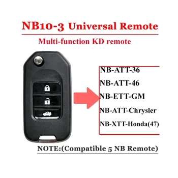 За KEYDIY NB10-3 KD Автомобилен ключ с Дистанционно Управление на Универсален 3 Бутона за Honda Style за KD900/KD-X2 KD MINI/KD-MAX