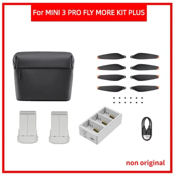 За Mini 3 Pro Fly More комплект, 2 полет на батерията, трипътен зареждане, аксесоари за витлото Butler, Батерия за дрона