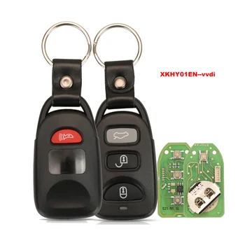 За Xhorse XKHY01EN Универсална Кабелна дистанционно ключодържател 3 + 1 Бутон за Hyundai Style инструмент VVDI Key
