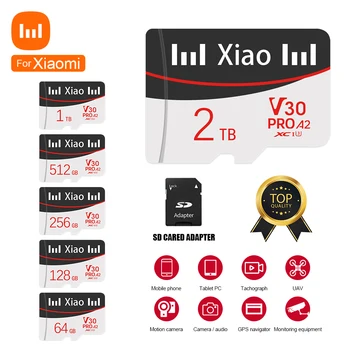 За Оригинална карта памет Xiaomi 2 TB 1 TB 512 GB 256 GB 128 GB 64 GB U3 Micro SD TF Карта на 100 МБ/с. За Телефон/камера за видеонаблюдение/PC