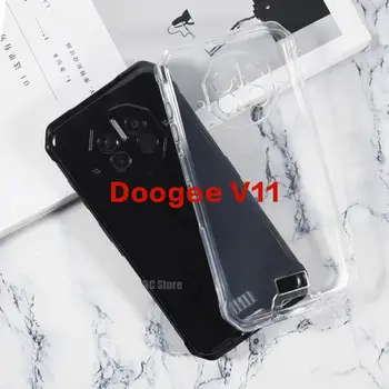 За своята практика Doogee V11 DoogeeV11 5G Силиконов Защитен калъф за смартфон Capa Shell от Мека TPU на задния капак Doogee V11 V 11 Etui