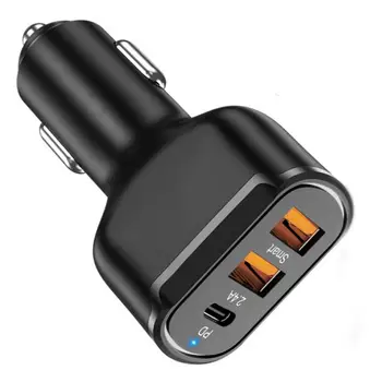 Зарядно за кола USB C PD Адаптер за Кола Зарядно устройство 3 Порта Mini USB Зарядно за Кола е 30 W, Бързо Зареждане на Автомобилен Адаптер е Идеално За телефони с захранван от USB