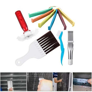 Инструмент За Почистване на Ребрата Климатик G99F Инструмент За домашно Почистване на Спирала Гребен Кондензатор Радиатор Сгъваема Четка за зъби Инструмент За Почистване