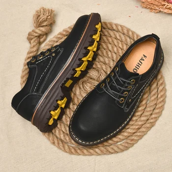 Италианската модна Дизайнерска мъжки обувки, Бизнес ежедневни обувки, мъжки, Британска официалната мъжки Висококачествена градинска водоустойчива работна обувки