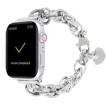 Каишка Matel за Apple watch band 8 ultra 49 мм 7 41 мм 45 мм Луксозен каишка за часовник iWatch серия 6 5 4 40 мм 38 мм 41 мм за мъже и жени