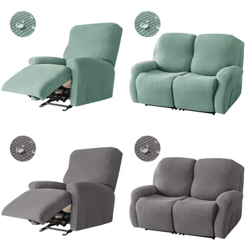 Калъф за диван с възможност за сгъване на облегалката на 1/2 място, Еластичен, мек вълнен плат калъф за мека мебел и столове, Противоскользящий еластичен калъф за мека мебел за почивка, кът