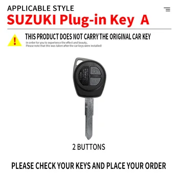 Калъф за ключове от кола с сплав Suzuki SX4 Swift Liana Vitara Jimny Alto Ignis Самочувствието, 2 Бутона, Автоаксесоари