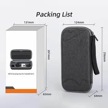 Калъф За носене Пылезащитная Противоударная Пътна Защитна Чанта За съхранение, която е Съвместима С Аксесоари за камери Insta 360 GO 3