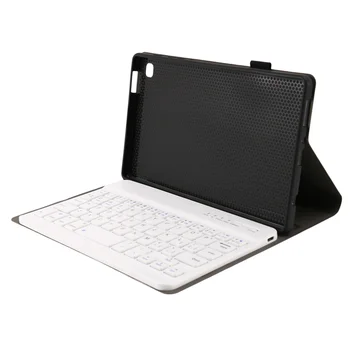 Калъф от изкуствена кожа + клавиатура за Tab A7 Lite 8,7 См T220/T225, панти калъф-поставка с безжична клавиатура (A)