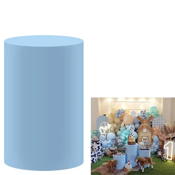 Капакът на цилиндъра с шарките на синята крава на тема ферма за партита по повод рожден ден, сватба и детската душа, подпори за декорация парти