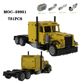 Класически блок MOC-59951, Малък камион, играчка за челно с висока сложност, 731 бр., играчка за възрастни и деца, подарък за рожден ден