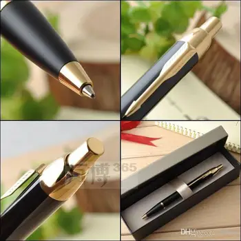 Класически дизайн, Метална химикалка писалка Parker, Синьо мастило, химикалки за подписване на търговски офис