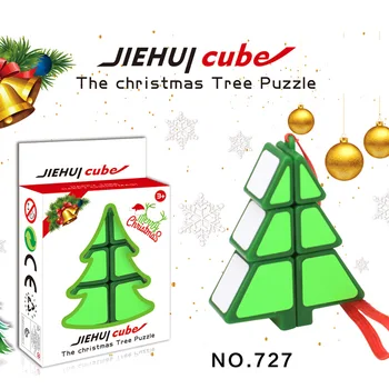 Коледно дърво, Кубче на Рубик, подарък за Коледа, окачване, Малък подарък, детска играчка-пъзел, Извънземно забавление