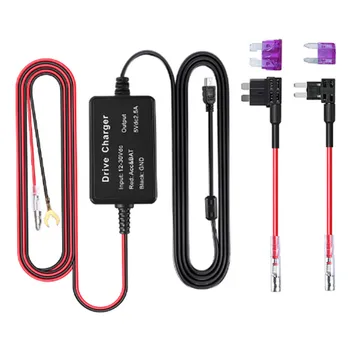 Комплект кабели за видеорегистратора USB адаптер за видеорегистратора Защита от ниско напрежение от 12-30 до 5, от висок ток за GPS-навигатор