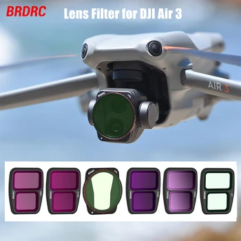 Комплект филтри на обектива BRDRC за DJI Air 3 Gimbal Camera UV/CPL/ND8/16/32 Комплект Филтри неутрална плътност от Оптично Стъкло, Аксесоари за летателни апарати