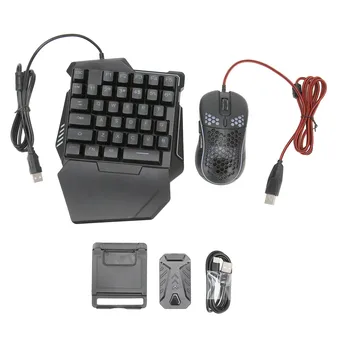 Конвертор мобилни игри с пряка връзка Bluetooth, детска клавиатура, мишка, конвертор 4 в 1, Настройка на ключови настройки за мобилни устройства