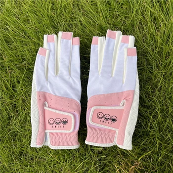Корейската версия на женски ръкавици за голф с отворени пръсти, износоустойчиви мини ръкавици за голф с висока еластичност