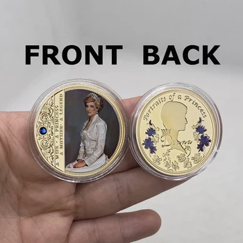Красивата Британска принцеса Даяна Роза С диамантен пръстен Последната роза Професионален Незабравим Символичен са подбрани монета