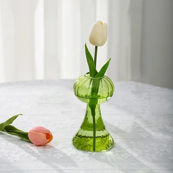 Креативна стъклена ваза с гъби Растение Гидропонный терариум Произведения на растението Гидропонная настолна ваза Стъклени изделия Бутилка за ароматерапия 