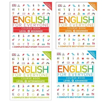 Курс DK English for Everyone, учебна книга за деца, пълна програма за самообучение, 1-4 Ниво