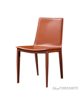 Лесно Луксозно обяд стол от естествена кожа с седло Модел на Работния столове за кафенета и удобства Просто Домашно кожен стол Nordic Седловина Chair