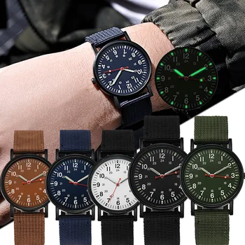 Луксозни бизнес Мъжки Светещи часовници, Военни найлонови ръчни часовници, Спортни часовници, Мъжки Ежедневни часовници Relogio Masculino