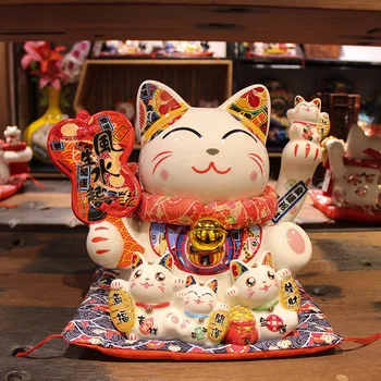 Магазин за керамични орнаменти Лъки Cat Креативен подарък На откриването на Серия Лъки Cat Банка монети за хола Fortune Котка