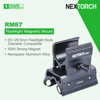 Магнитно закопчаване Nextorch RM87 за фенерче, Съвместим диаметър на корпуса на фенерчето 23-26,5 мм, Магнезий 100N Strong, Аэрокосмический алуминиева сплав