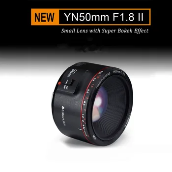 Малко обектив с автофокус YONGNUO YN50mm F1.8 II с голяма Бленда и ефекта е Супер Боке За Цифров огледално-рефлексен фотоапарат Canon EOS 70D 5D3 600D