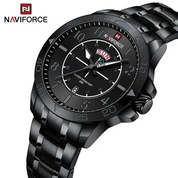 Марка NAVIFORCE Мъжки кварцов часовник Луксозни модерни водоустойчиви мъжки ръчен часовник от неръждаема стомана Reloj Mujer 2023 Оригинален дизайн
