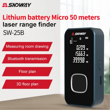 Мини-лазерен далекомер Sndway Smart Laser Measure Trena Мм Точност далекомер, Лазерна линия, Строителна рулетка