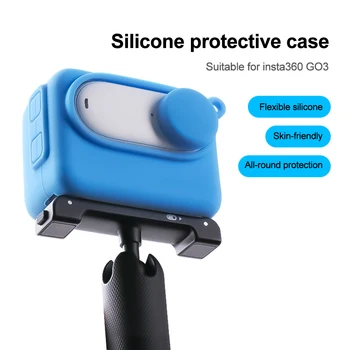 Мини чанта за носене за фотоапарат с палеца за спортна камера Insta360 Go3, калъф за корпуса, за защита от надраскване, прахозащитен силиконови защитни аксесоари
