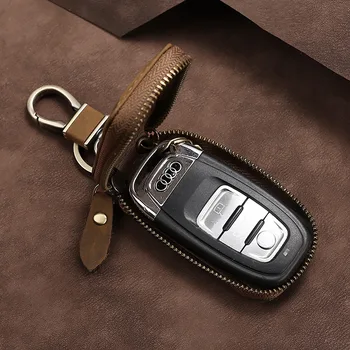 Многофункционален калъф за ключове, Мъжка и дамска Кожена чанта за ключовете от колата, в чантата, Модни Притежателите-ключницы, халки за ключове, ключове от дома
