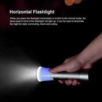 Многофункционален сензорен фенерче 2 В 1 алуминиева сплав за нощуване на открито, лесен лека нощ с гладък рефлектор