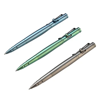 Многофункционална химикалка химикалка с метален клипс, прибиращ химикалка химикалка, метална писалка за самозащита на открито