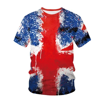 Модерен случайни тенденция, на Американската графична Градинска облекло, тениски с кръгло деколте, тениски с 3D принтом и къс ръкав, мъжки и женски