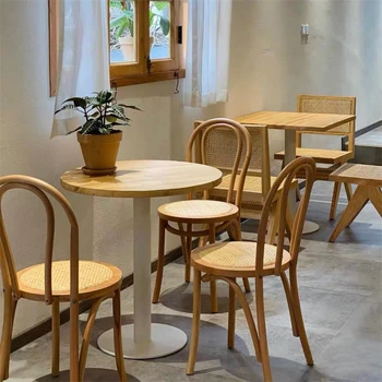 Модерни трапезни столове в стил Арт деко от ратан, Салонные Акцентные Столове, Комплекти за хранене, маса за Хранене, Muebles De Cocina, Кухненски мебели