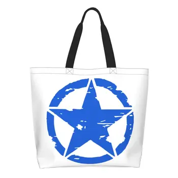 Модни американската армия тактическа чанта за пазаруване в стил Милитари със звездите, холщовая чанта за пазаруване, чанта за пазаруване на рамото