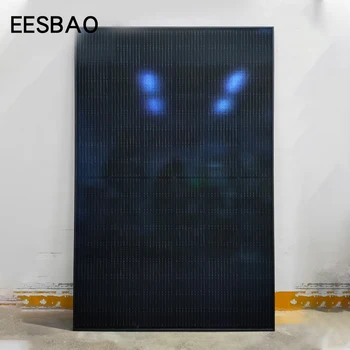 Монокристален силиций с един чип 410 W, напълно черна рамка на слънчеви панели, високо фотоелектричния модул, горивната система