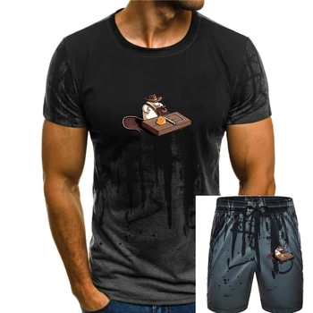Мъжка тениска с принтом, Памучен тениска с кръгло деколте и къс ръкав, Нов Стил, Indiana Mouse, Женска тениска Indiana Jones