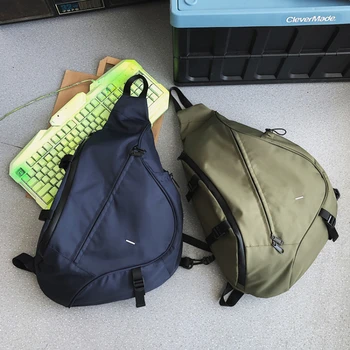 Мъжка чанта-месинджър в стил хип-хоп, модерен марка, Голяма простор, японската Индивидуалност, Градинска спортна Нагрудная чанта, чанта през рамо