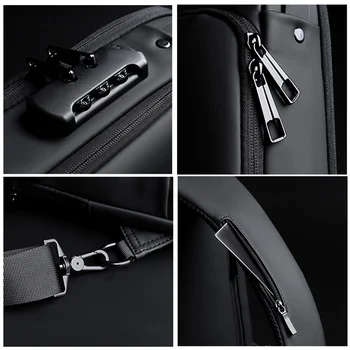 Мъжки богат на функции анти-кражба на Чанта през рамо с USB порт, Мъжка Чанта През рамо, Бизнес Нагрудная калъф, чанта-месинджър За Мъже