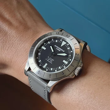 Мъжки водоустойчив часовник Explorer с напълно автоматичен механичен механизъм от неръждаема стомана по поръчка с подсветка
