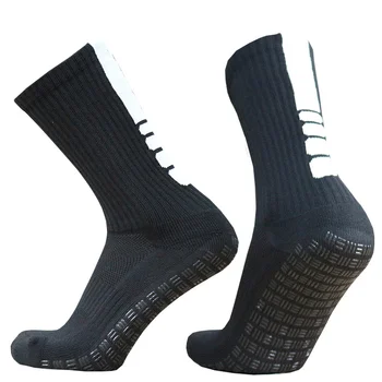 Мъжки нови нескользящие футболни ленти, чорапи на точки, футболни чорапи с три кръст-образни греди