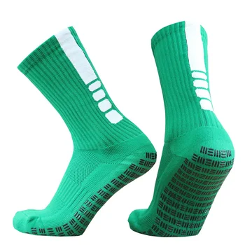 Мъжки нови нескользящие футболни ленти, чорапи на точки, футболни чорапи с три кръст-образни греди